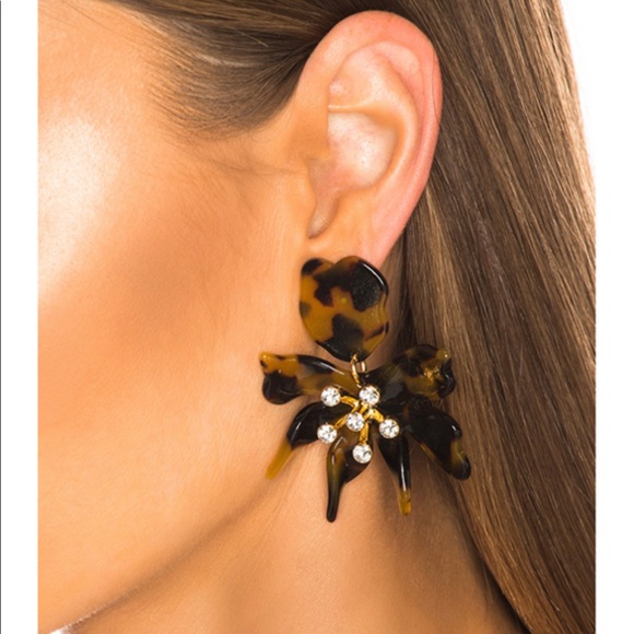 Lele Sadoughi Jewelry - Lele sadoughi daffodil tortoise crystal earrings